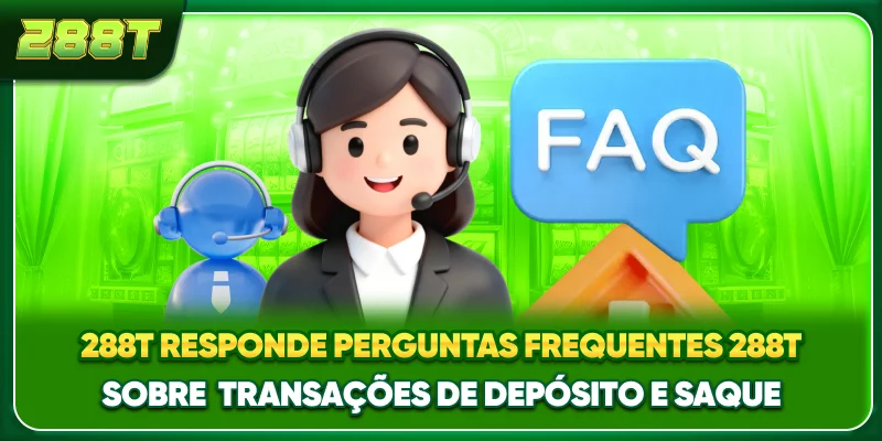 288T responde perguntas frequentes 288T sobre transações de depósito e saque